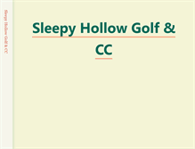 Tablet Screenshot of golfsleepyhollow.com